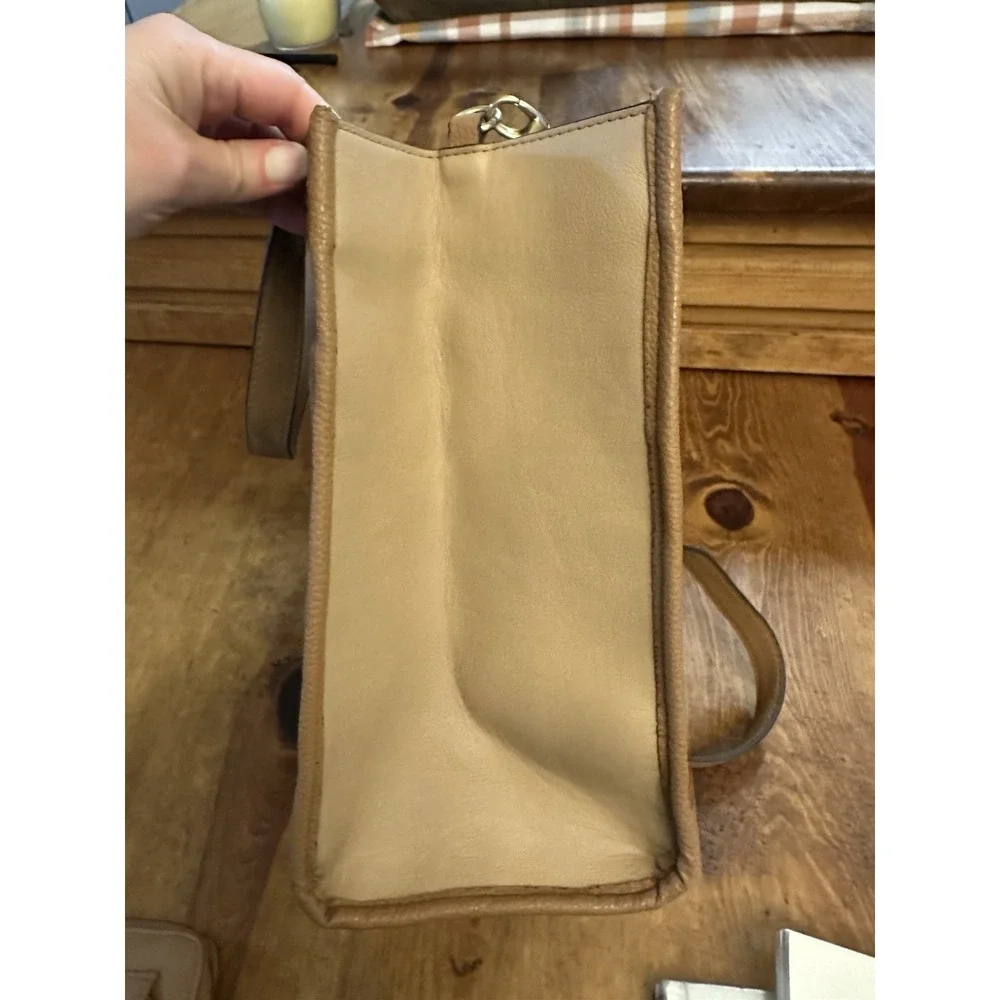 Time and Tru Satchel Bag Purse Brown Beige